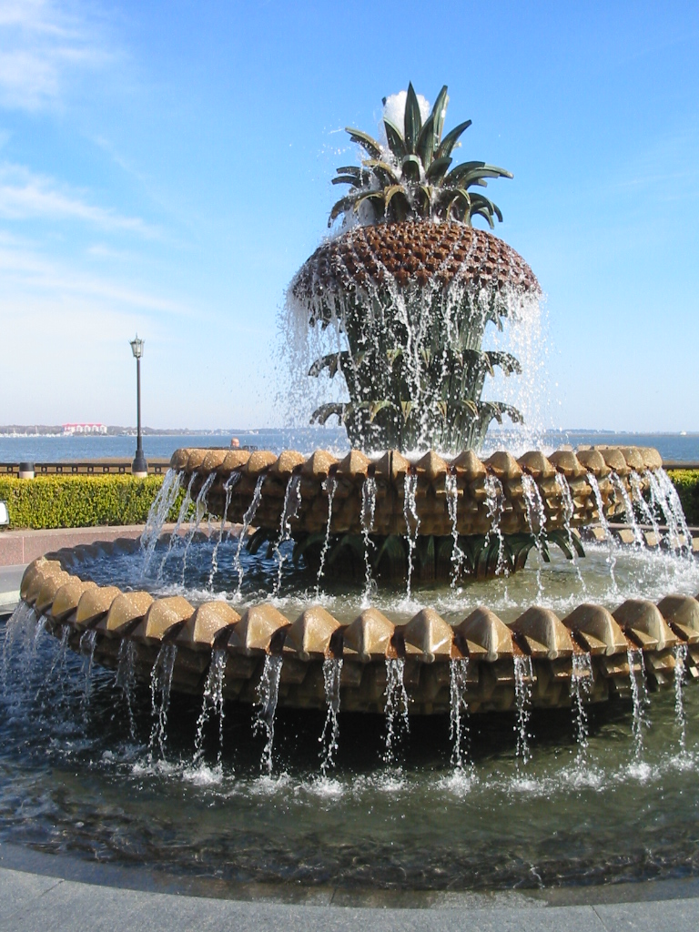 Pineapple Fountain at Charleston's Waterfront Park