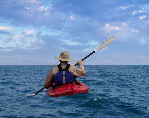 Man kayaking in Charleston SC